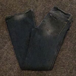 Gap ultra low rise jeans.